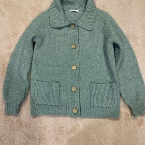 Staccato Green Button-Up Cardigan